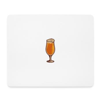 Verre à bière - Tapis de souris (format paysage) - blanc - Devant