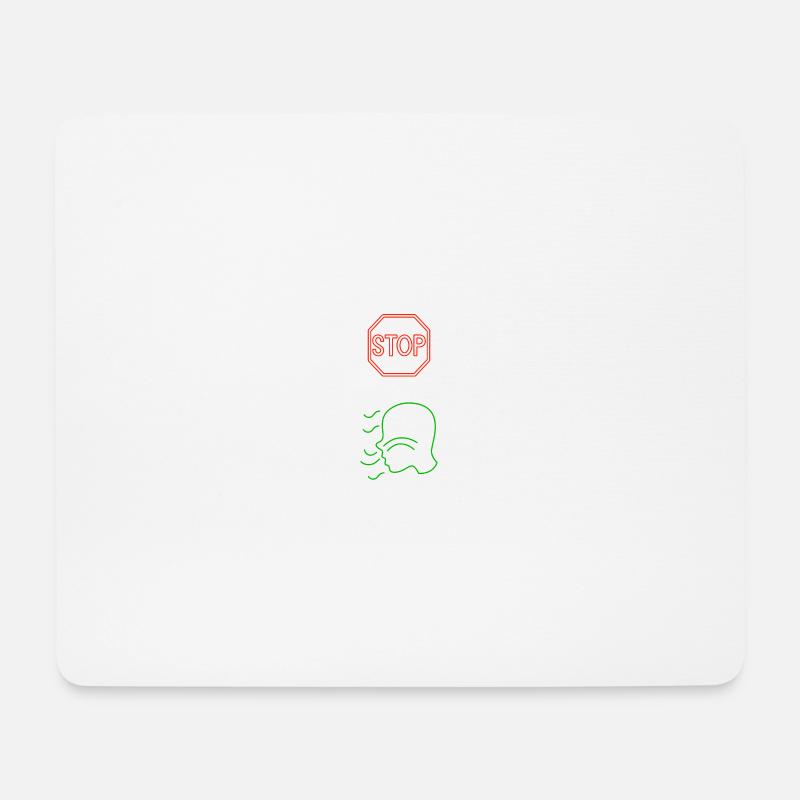 Stopp! Atme! - Mousepad (Querformat) - Weiß