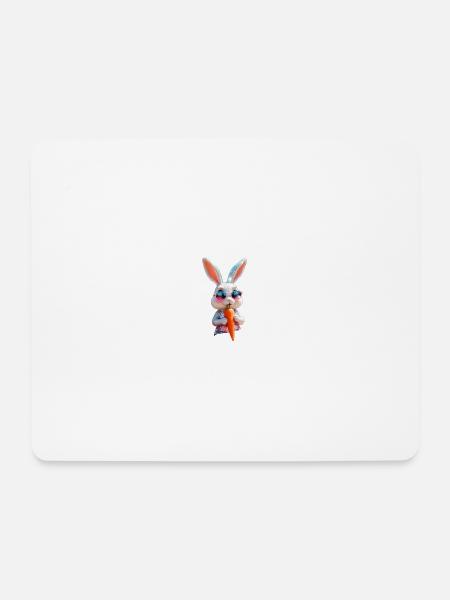 Funny Bunny Lotte - Mousepad (Querformat) - Weiß