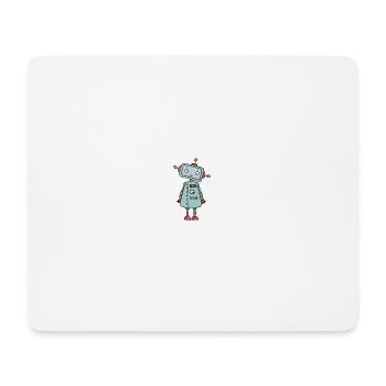 Super süß Roboter - Mousepad (Querformat) - Weiß - Vorne