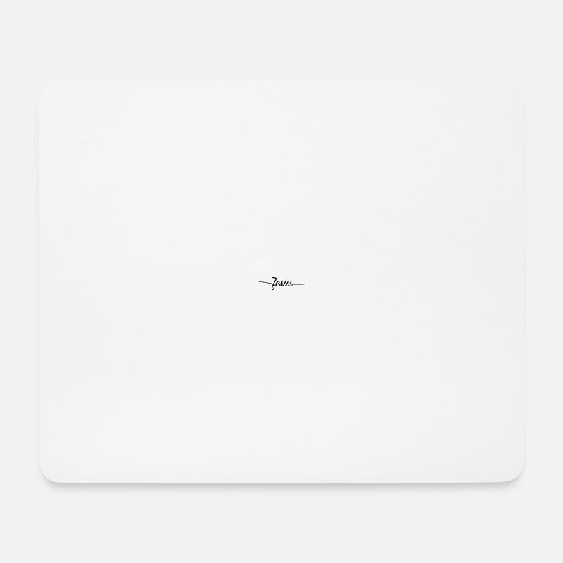 Jesus Schriftzug Minimal – Christliches Design - Mousepad (Querformat) - Weiß