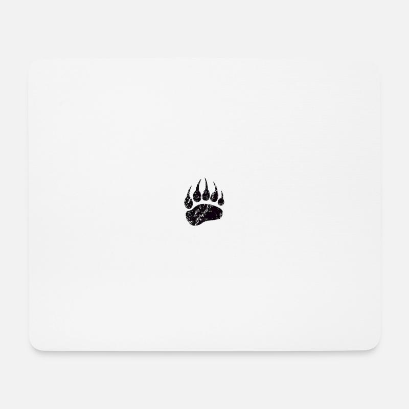 Bärtatze Bär Kralle - Mousepad (Querformat) - Weiß