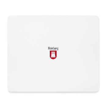 Logo de Hambourg ROUGE sans arrière-plan - Tapis de souris (format paysage) - blanc - Devant