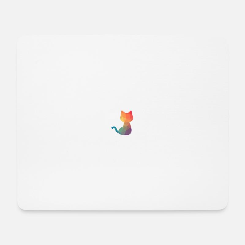 colorful cat - Mousepad (Querformat) - Weiß