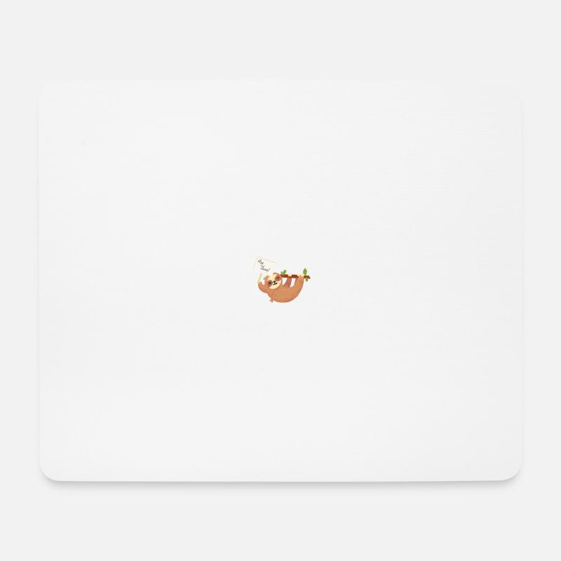 Hey there - Faultier - Mousepad (Querformat) - Weiß