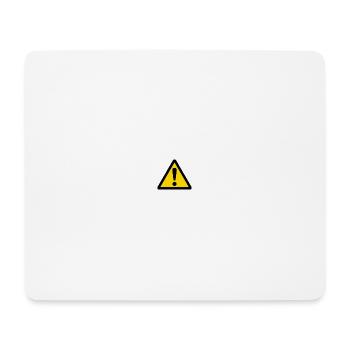 attention - Tapis de souris (format paysage) - blanc - Devant