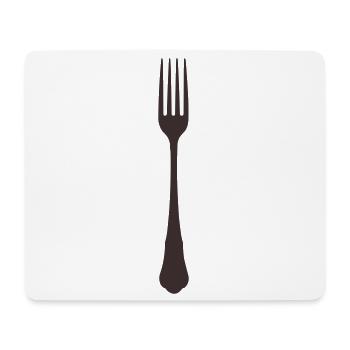 Fork Silhouette - Mouse Pad (horizontal) - white - Front
