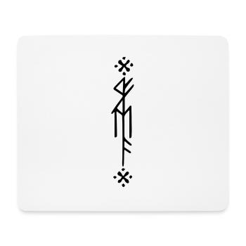 Rune Celtes Symbole Cadeau Ornement Culture - Tapis de souris (format paysage) - blanc - Devant