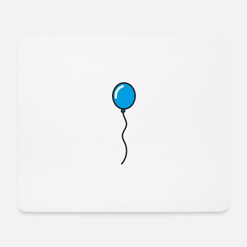 Blauer Luftballon - Mousepad (Querformat) - Weiß