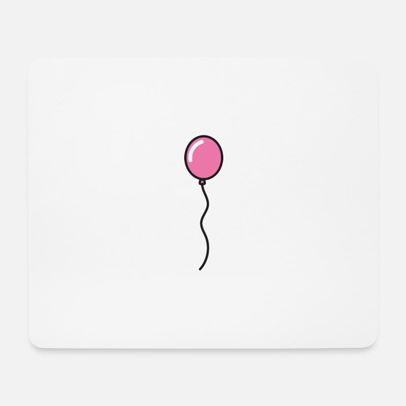Rosa Luftballon Geschenkidee - Mousepad (Querformat) - Weiß