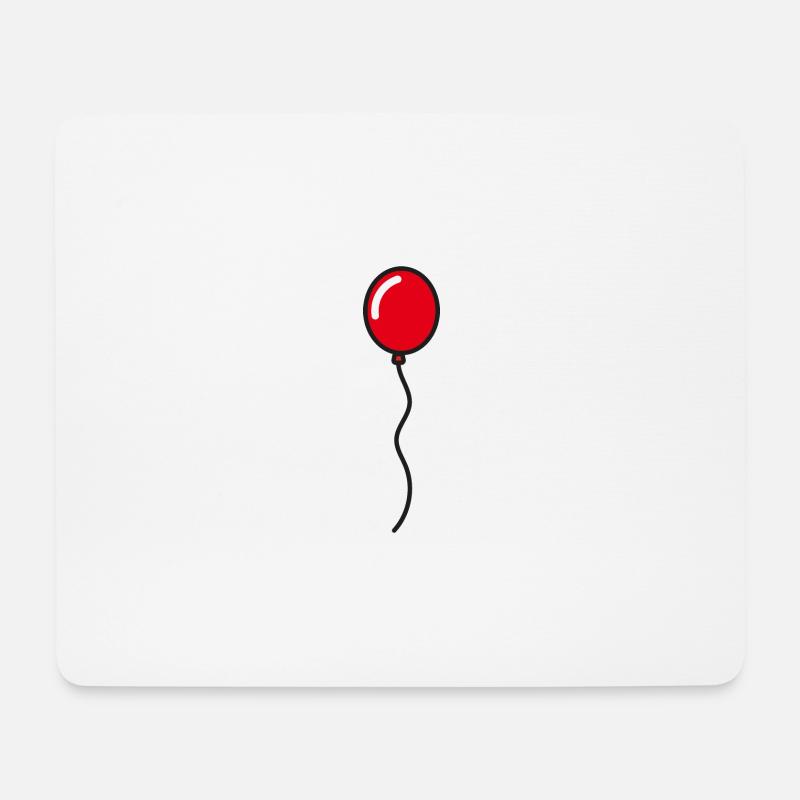 Roter Luftballon Geschenkidee - Mousepad (Querformat) - Weiß