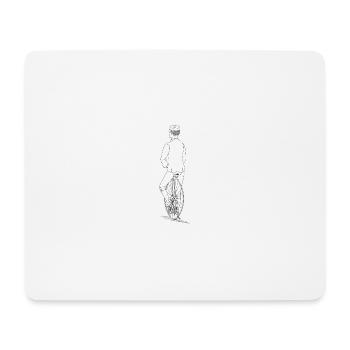 Vintage Einrad Old School Design - Mousepad (Querformat) - Weiß - Vorne