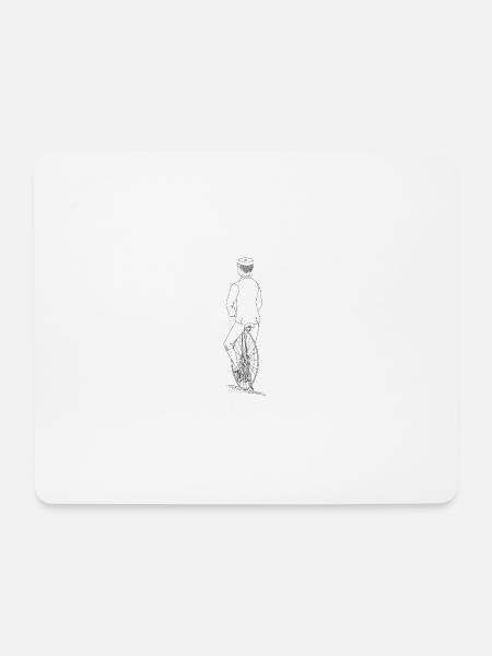 Vintage Einrad Old School Design - Mousepad (Querformat) - Weiß