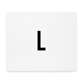 Letter L Name Gift Present Bachelor - Mouse Pad (horizontal) - white - Front