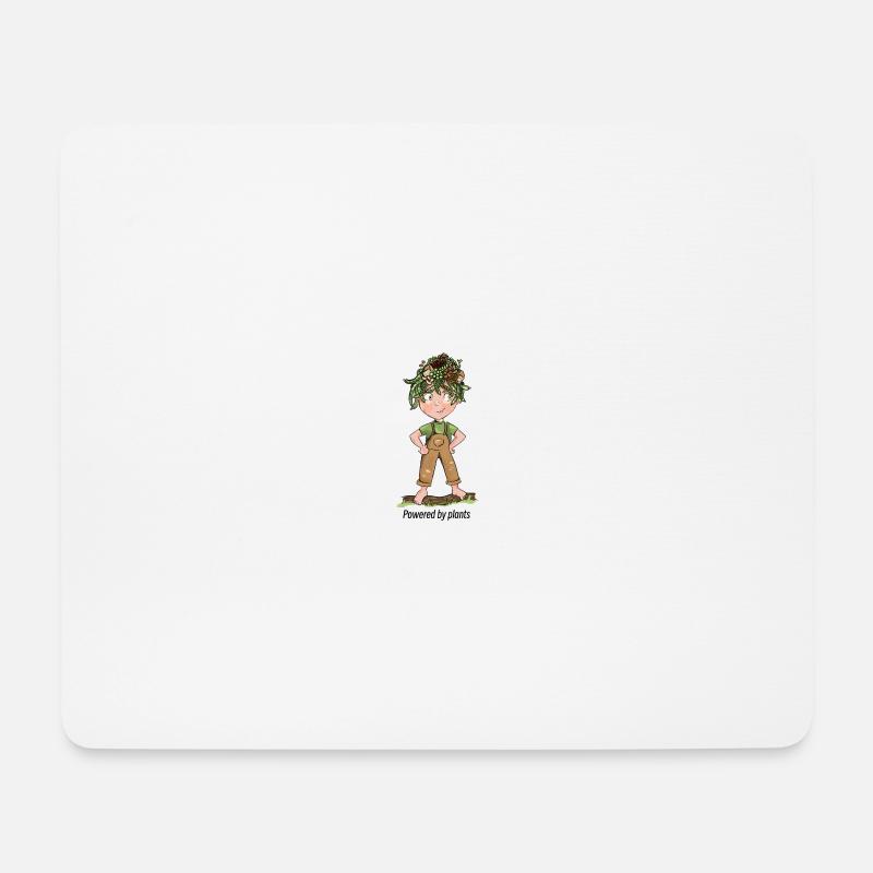 Powered by Plants - Mousepad (Querformat) - Weiß