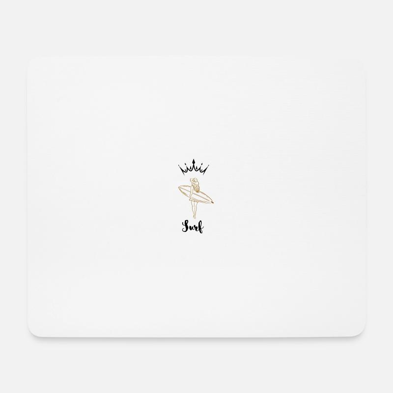 Golden retro surfer - Mouse Pad (horizontal) - white