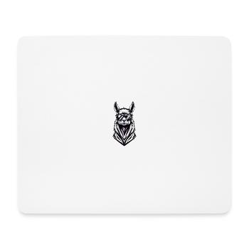 Cooles Alpaka - Mousepad (Querformat) - Weiß - Vorne