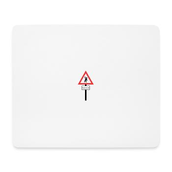 JGA Straßenschild Pegelkontrolle Bier betrunken - Mousepad (Querformat) - Weiß - Vorne