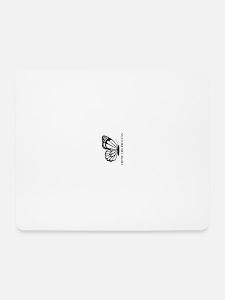 Trust the Process Butterfly Minimal Tee - Mousepad (Querformat) - Weiß