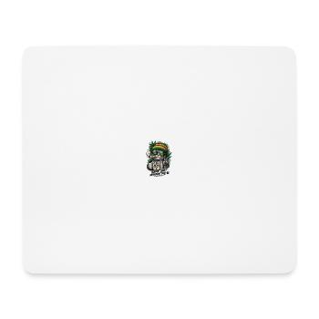 Rasta Katze, Kaffee, Gras, Wiederholung, Wiederholung - Mousepad (Querformat) - Weiß - Vorne