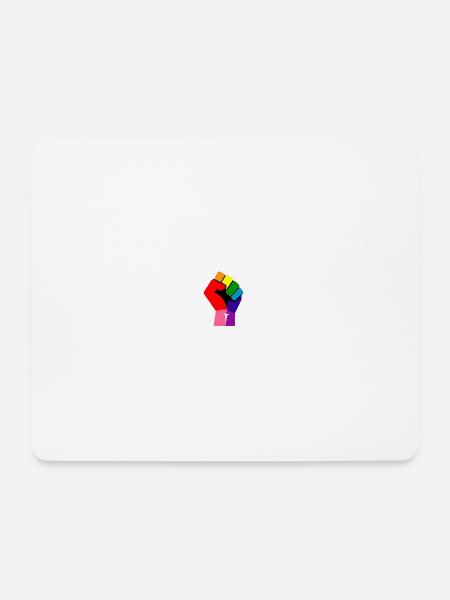 Queer Faust erhoben - Mousepad (Querformat) - Weiß