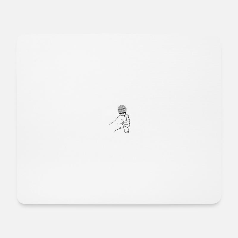 Mikrofon Interview Witzig Witz - Mousepad (Querformat) - Weiß