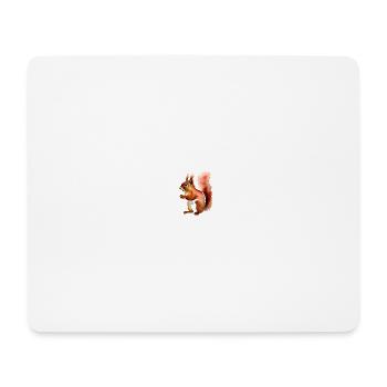 Red Squirrel with plain background - Mouse Pad (horizontal) - white - Front