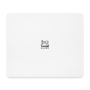 Born to fish forced to work - Mousepad (Querformat) - Weiß - Vorne