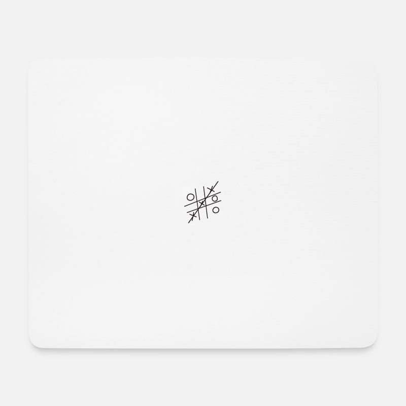 Tic Tac Toe - Mousepad (Querformat) - Weiß