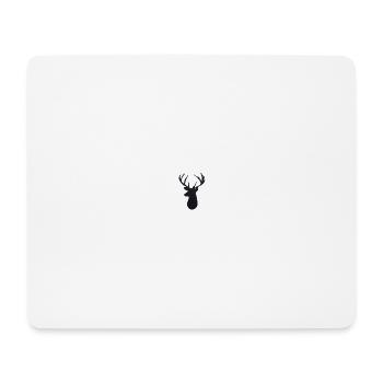 Hirschkopf Silhouette - Mousepad (Querformat) - Weiß - Vorne