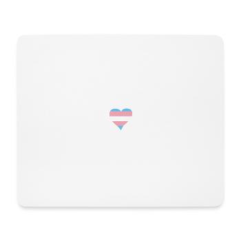 Trans Herz - Mousepad (Querformat) - Weiß - Vorne