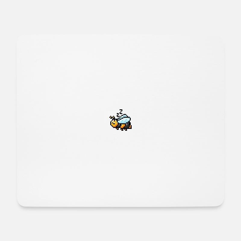 Biene - Mousepad (Querformat) - Weiß