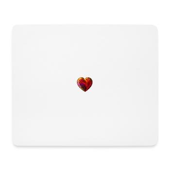 Herz für Kunstliebhaber - Mousepad (Querformat) - Weiß - Vorne