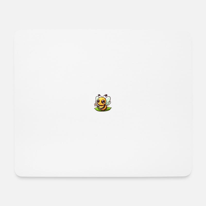 Biene Karikatur 8 - Mousepad (Querformat) - Weiß