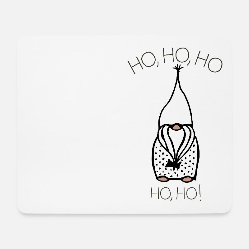 Weihnachtswichtel Ho, ho, ho - Mousepad (Querformat) - Weiß