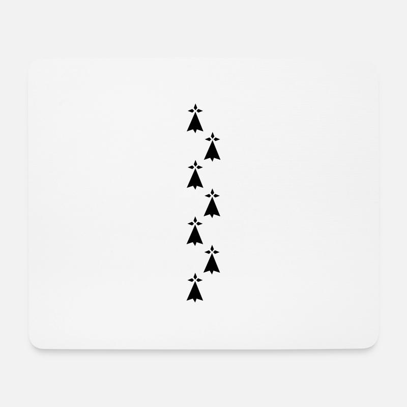 hermine bretonne symbole - Tapis de souris (format paysage) - blanc