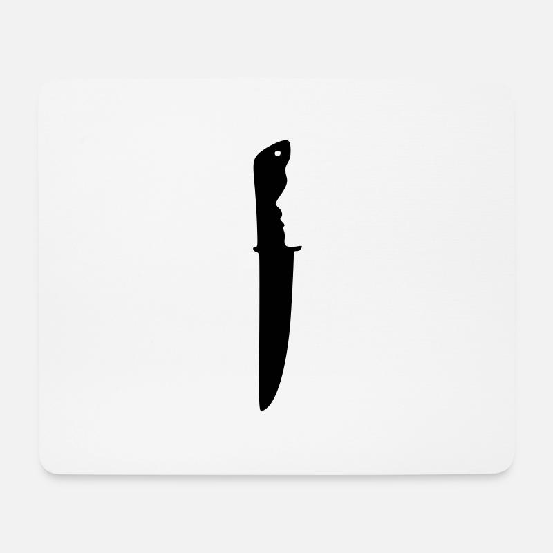 opt art messer gesicht - Mousepad (Querformat) - Weiß