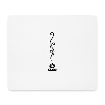 Camping feu de camp - Tapis de souris (format paysage) - blanc - Devant