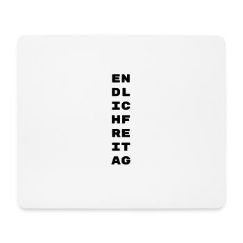 Endlich Freitag Party Feiern Trinken Geschenk - Mousepad (Querformat) - Weiß - Vorne
