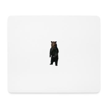 Stehender Bär - Mousepad (Querformat) - Weiß - Vorne