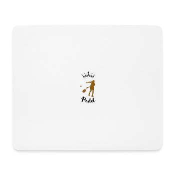 Padel-Silhouette - Mousepad (Querformat) - Weiß - Vorne
