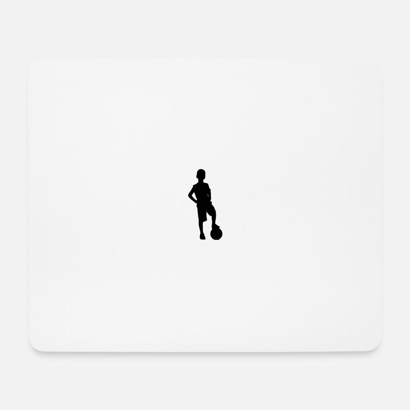 Fußballjunge - Mousepad (Querformat) - Weiß