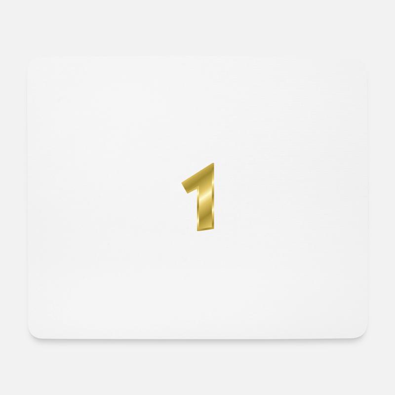 number 1 - Mouse Pad (horizontal) - white