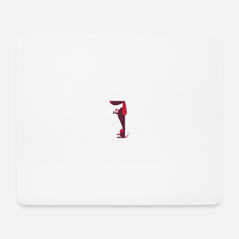 Hund - Mousepad (Querformat) - Weiß