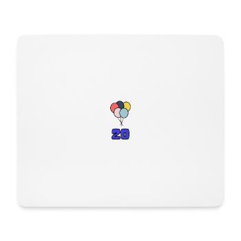 20. 20 ANS. 20e ANNIVERSAIRE. ANNIVERSAIRE 20 ANS. - Tapis de souris (format paysage) - blanc - Devant