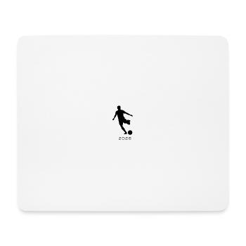 Silhouette of footballer in action - Mouse Pad (horizontal) - white - Front