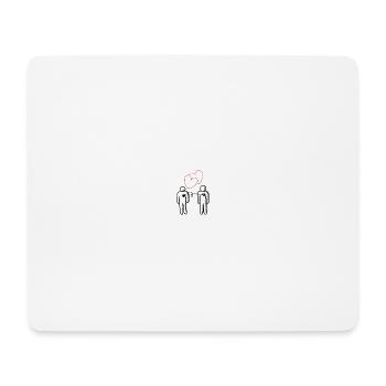 Connection du coeur - Tapis de souris (format paysage) - blanc - Devant