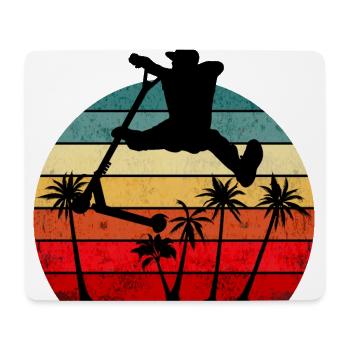 stunt scooter palms - Mousepad (Querformat) - Weiß - Vorne