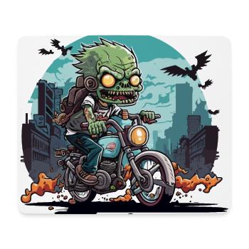 Undead Ride: A Zombie Biker in a City of Walkers - Mouse Pad (horizontal) - white - Front