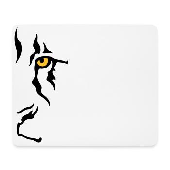 Œil de lion 2 (gauche) - Tapis de souris (format paysage) - blanc - Devant